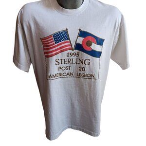 Vintage Mens T-shirt Single Stitch XL Sterling Colorado American Legion 20 FTL